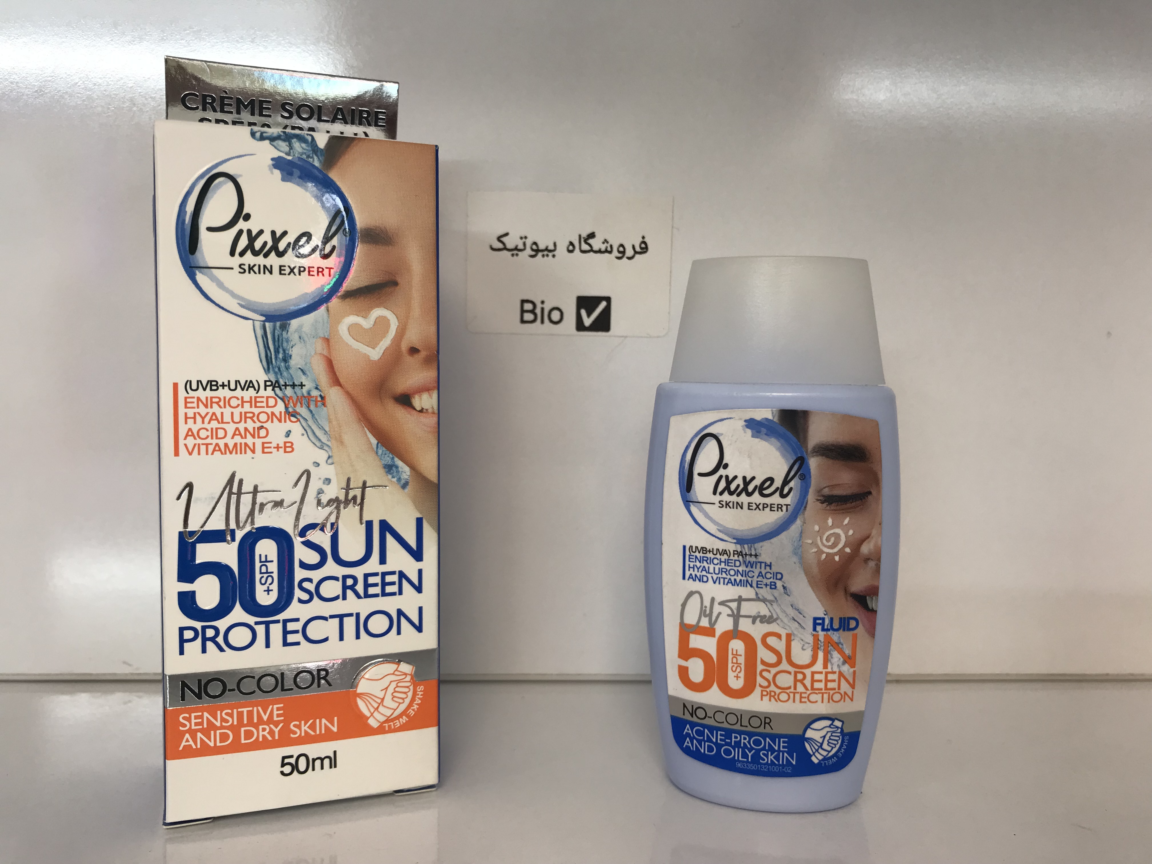 ضد آفتاب رنگی و بدون رنگ پیکسل با Spf50 مناسب تمام پوست ها